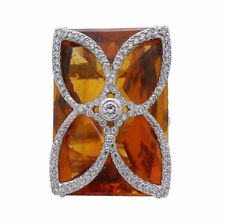 Awesome Vintage Style with Emerald Cut Orange Lab Created Citrine Women's Ring picture