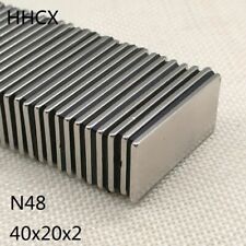 50pcs/lot Magnet 40x20x2mm N48 Strong Square Ndfeb Rare Earth Magnets Neodymium picture