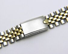Vintage Genuine Rolex U.S.A Jubilee 14k Gold Trim Bracelet Clasp End Links 20mm picture