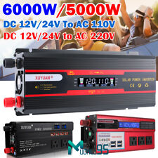 6000W Vehicle Car Power Inverter Watt DC 12V to AC 110V Pure Sine Wave Converter picture