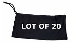 QTY 20 NEW Black Soft Carrying Case Pouch drawstring cover Bag Camera Lens  picture