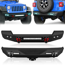 Front/Rear Bumper for 18-24 Jeep Wrangler JL JLU Unlimited (2/4 Door)+LED Lights picture