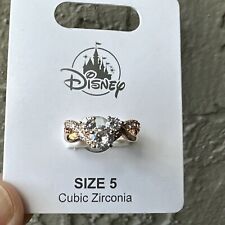 Disney Parks Mickey Icon Rose Gold Tone Cubic Zirconia Ring  Size 5 picture
