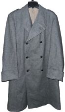 Vintage Swiss Military Surplus Double Breasted Wool Trench Overcoat Men’s Size L picture