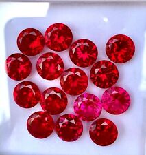 15 Pcs Natural Red Mogok Ruby Round 10.00 MM Certified Treated Loose Gemstone  picture
