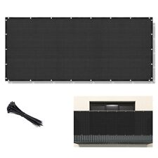 3', 4', 5', 6' Tall Outdoor Privacy Mesh Fence Screen Cover Garden Patio Black picture
