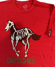 Deftones pony t shirt red floral size xl picture