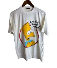 VTG 90’s Bart Simpson Eat My Shorts Single Stitch Shirt CHANGES TAG USA Men's L picture