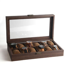 Wooden Natural Wood Watch Display Case Collection Storage Holder Cases picture