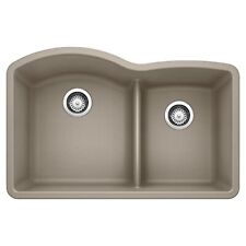 Blanco 441596 Diamond Truffle 1-3/4 Low Divide Double Bowl Kitchen Sink picture