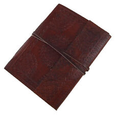 Medieval Circular Embossed Leather-Bound Blank Journal Diary - Vintage Notebook picture