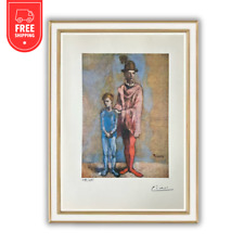 Vintage Pablo Picasso Signed Colorplate Print - Two Saltimbanques, 1905, Artwork picture