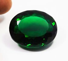 NATURAL CERTIFIED 82.35 CT OVAL CUT GREEN COLOMBIAN EMERALD LOOSE GEMSTONE` picture