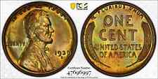 1939-S PCGS MS64 RB Lincoln Wheat Cent 1c NICE GREEN TONING BU UNC picture