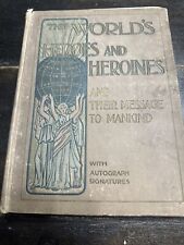 Late 1800's Worlds Heroes And Heroines Evelyn Walker Illustrated Antique Book picture
