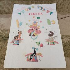 Vintage Handmade Circus Baby Quilt 42