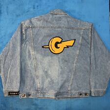 Vintage 90s Gameworks Arcade Denim Jacket Embroidered Logo Men Medium SHIPS FAST picture