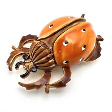 Vintage Original by Robert Enamel Beetle Ladybug Bug Pin Brooch picture