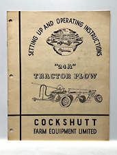 Vintage Cockshutt Farm Equipment 24A Tractor Plow Setup Operating Instructions picture