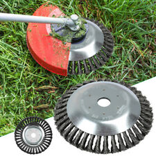 8 inch Steel Wire Wheel Brush Cutter Weed Eater Grass Trimmer Head Garden Clean picture