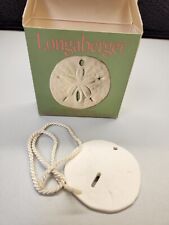 Longaberger Pottery 2001 SAND DOLLAR Tie On #39551  IN BOX  MADE IN USA picture