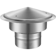 VEVOR Chimney Cap 6-inch 304 Stainless Steel Round Roof Rain Cap Cover Silver picture