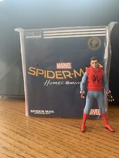 Displayed Mezco one:12 Spiderman Homecoming home made suit exclusive picture