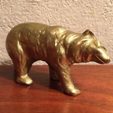 50S 60S Vintage Animal Series Bear Brass Paperweight picture