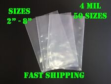 Multiple Sizes Clear Poly Bags 4Mil Flat Open Top Plastic Packaging Packing LDPE picture