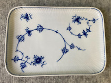 Vintage Royal Copenhagen Denmark Flow Blue Floral Tray # 365 Sunrays Design Edge picture