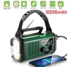 10000mah Emergency Solar Hand Crank Weather Radio Power Bank Charger FlashLight picture