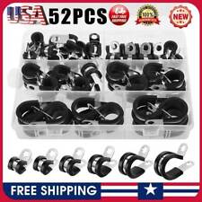 52pc Rubber Cushion Insulated Clamp Stainless Steel Cable Clamps Assortment Kit picture
