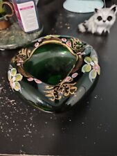 Arnart 5th Ave Ashtray 5in Dark Green Bohemian Style Vintage 50's Very Good picture