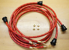 IH McCormick-Deering W-12 Standard Cloth Copper Spark Plug Wire Set w/ Thumb Nut picture