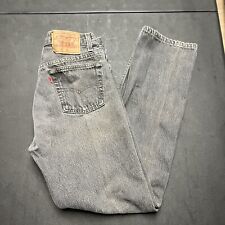 Vintage 1994 Levis 501 0658 Black Denim Jeans 29x30 USA Button Fly Faded Wash picture