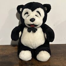 Vintage Bruno Bear Black & White With Happy Face Excellent Condition 1994-95 picture