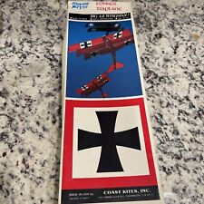 SEALED Vintage Squadron Kites Fokker Triplane Kit # 1101 4 ft Wingspan Kite 1977 picture