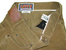 Levi's 549 Low Loose Brown Corduroy Jeans Tag & measured Size 34x32 RARE VINTAGE picture
