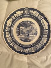 1933 Wedgwood Plate Cornell University SAGE CHAPEL Blue Made in England EUC picture