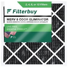 Filterbuy Allergen Odor Eliminator 20x20x1 MERV 8 Pleated AC Furnace Air Filter picture