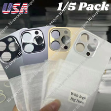 Replacement Rear Back Glass Big Hole For iPhone 14 13 12 11 Pro XR XS X 8 Lot picture