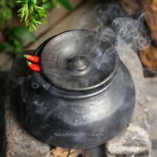 Unglazed Earthen Cookware/LEAD-FREE Clay Pot For Cooking /Indian Clay Handi 1.3L picture