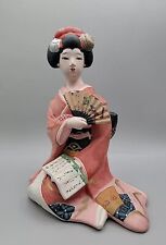 Japanese Washable Hakata Urasaki Ceramic Figurine Statue Geisha Japan 7.5