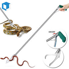 47” Reptile Snake Tongs Catcher Grabber Hook Stick Handling Tool Lock Heavy Duty picture