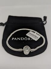 New Pandora Moments Crown Claps Snake Chain Bracelet Size 7.1 Inches picture