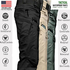 Mens Tactical Cargo Pants Work Combat Pants Outdoor Hiking Waterproof Trousers picture