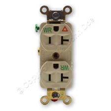 Hubbell Ivory Weather Resistant ISOLATED GROUND Receptacle Outlet 20A IG5362IWR picture