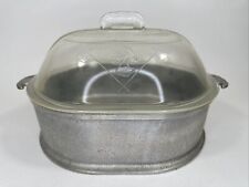 Vtg 1940s Guardian Service Dutch Oven Roaster Pan w/Glass Dome Lid 12 x 9 1/4 picture
