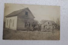 Early 1900's Real Photo Postcard Family Gathered In Front of House picture
