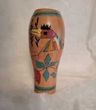 Vintage Original Florentine Santony Pottery-Hand Painted Vase-Made in Italy picture